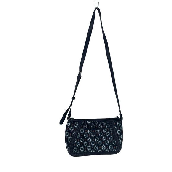 Vera Bradley Marrakesh Motifs Trapeze Crossbody Navy Blue Bohemian Quilted Purse - Picture 6 of 9